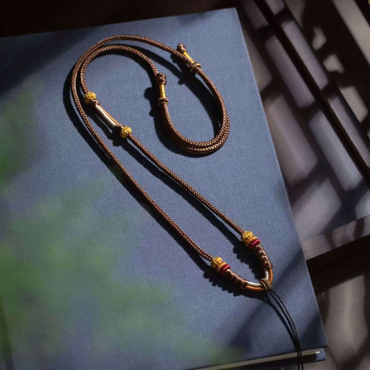 全手工编织吊坠挂绳搭配可调节玉坠高货款蛇年送男友BG-053-堇程