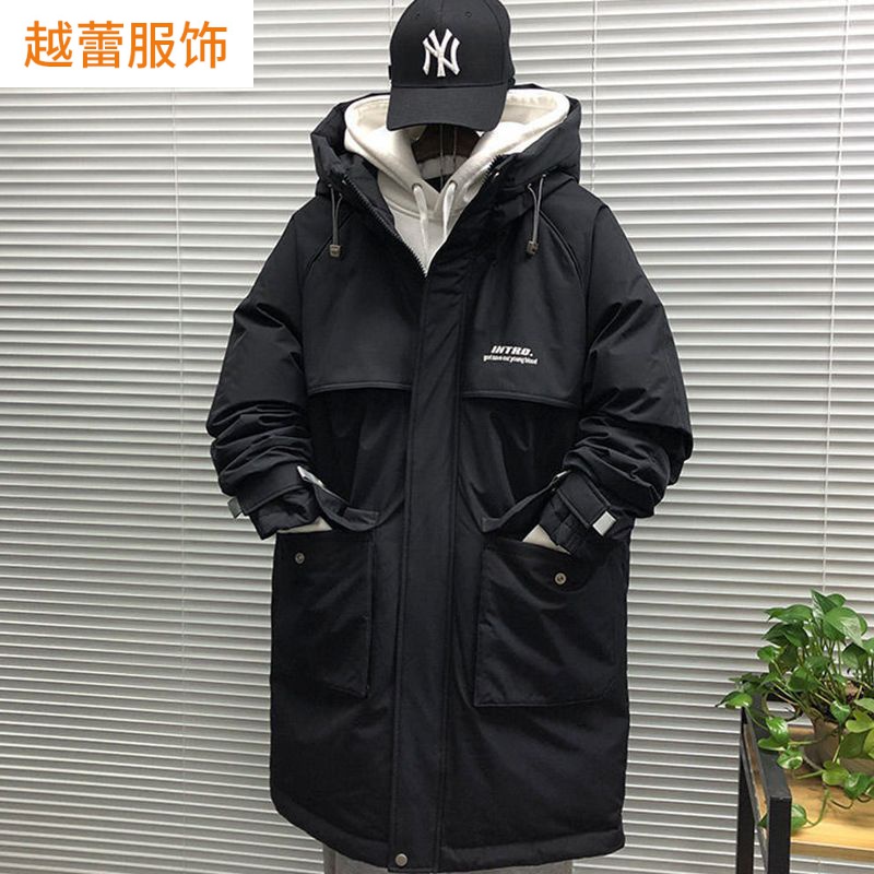 2023冬季新款加厚加大码男装休闲外套男长款情侣宇航员羽绒服