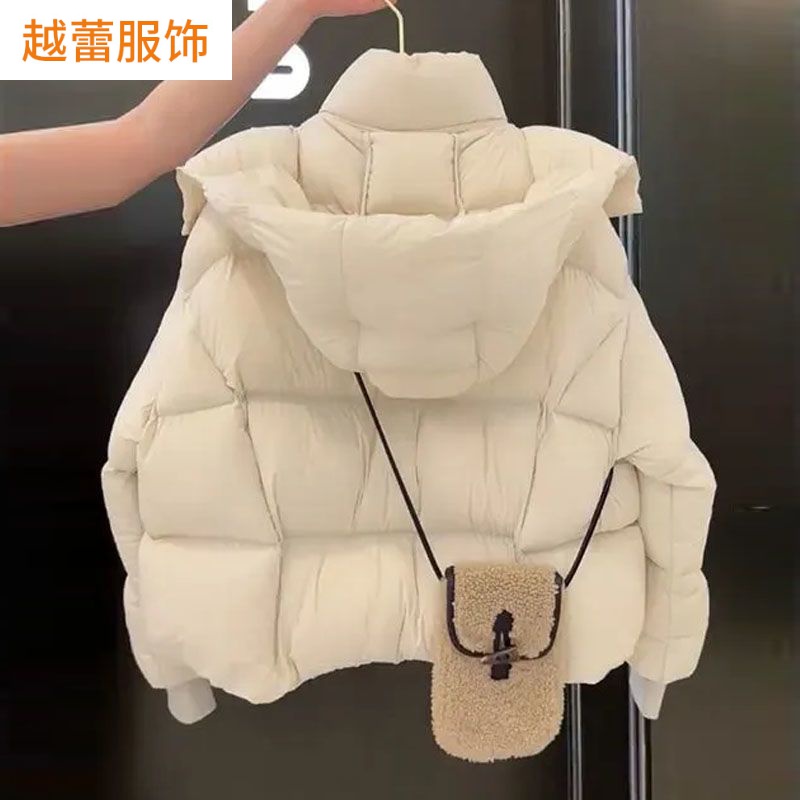 加厚连帽面包服棉服冬季新款女装高级感超好看小个子短款棉衣外套