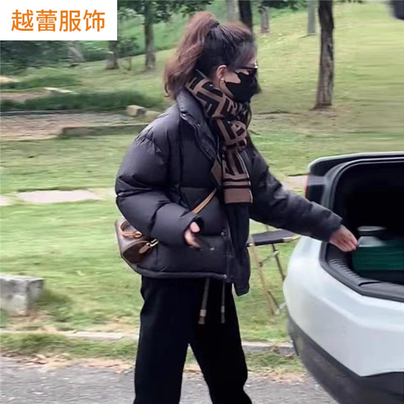 2023秋冬新款短款羽绒棉服女大码轻便小棉袄面包服洋气棉衣外套潮