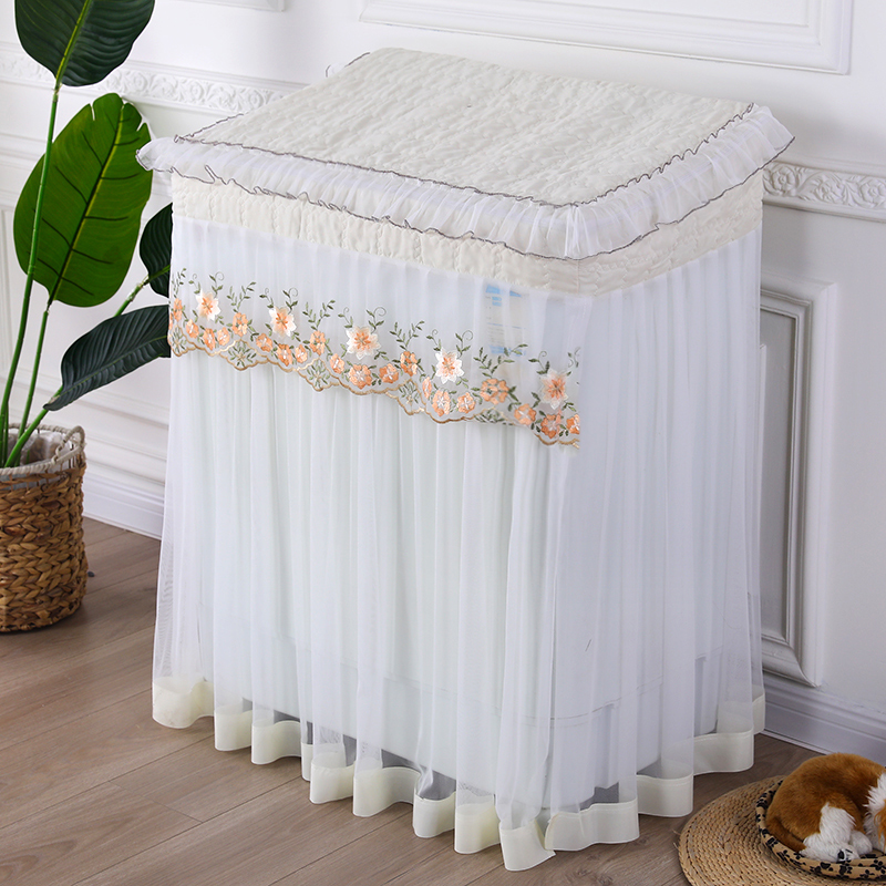 双桶洗衣机罩开机不取布艺蕾丝洗衣机罩老式双桶洗衣机罩防尘罩