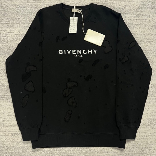 【givenchy】纪梵希 黑色新款大破坏logo卫衣 XS 全新带吊牌