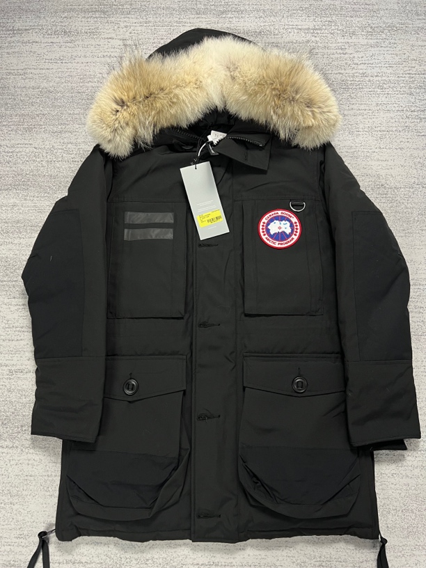 【canada goose】加拿大鹅 S黑色macculloch雪咒长款毛领羽绒服全新