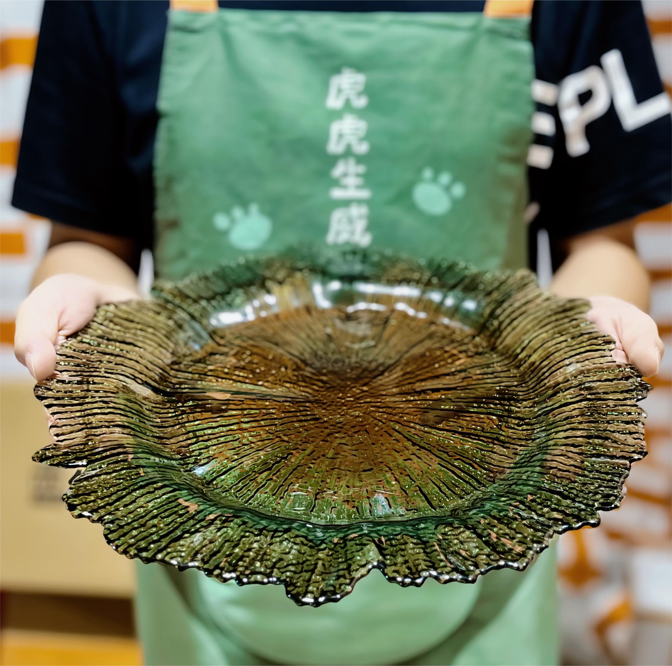 【盛瑞堂】灰色不规则雨点盘客厅干果盘零食盘沙拉盘水果盘