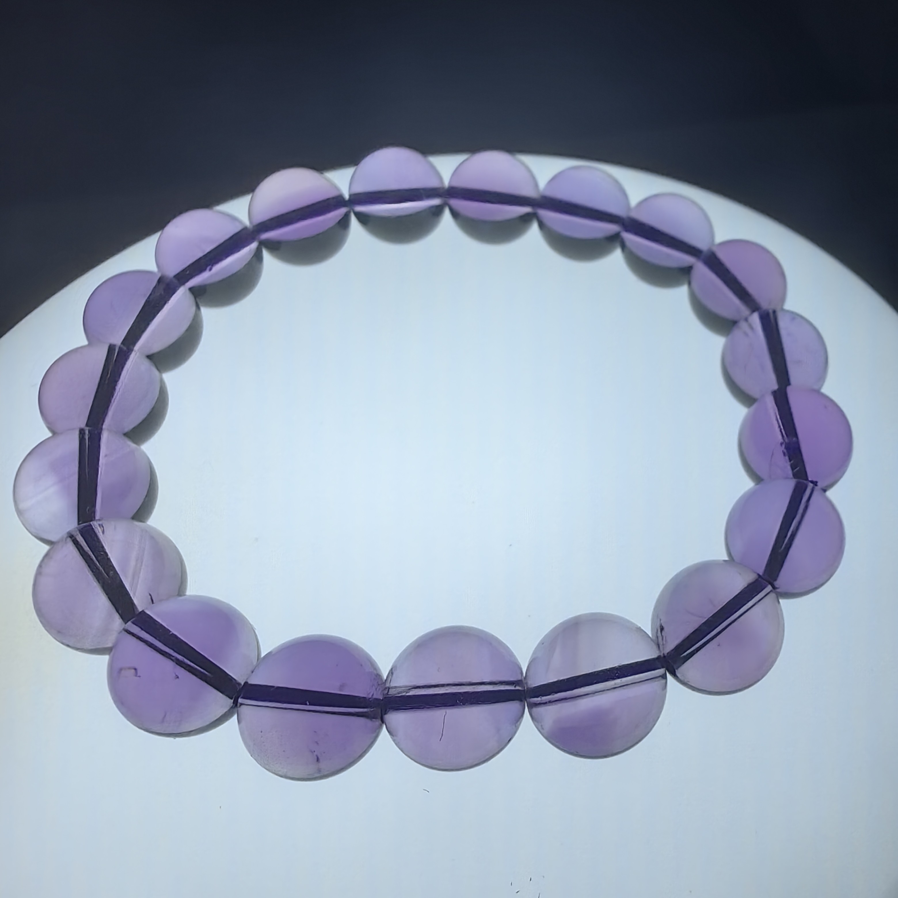 天然紫水晶手链高透手串招财女款气质百搭素圈