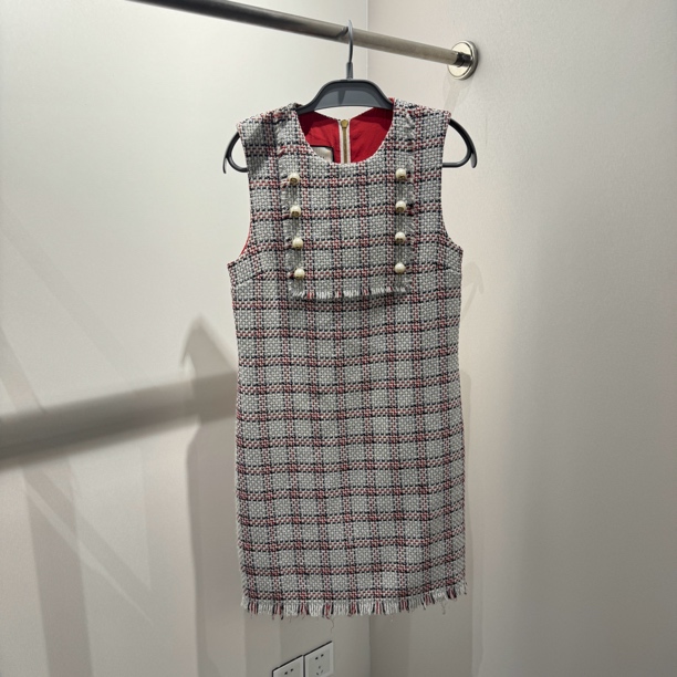 99新 GUCCI/古驰 11006 珍珠连衣裙 40码 公价1.2w