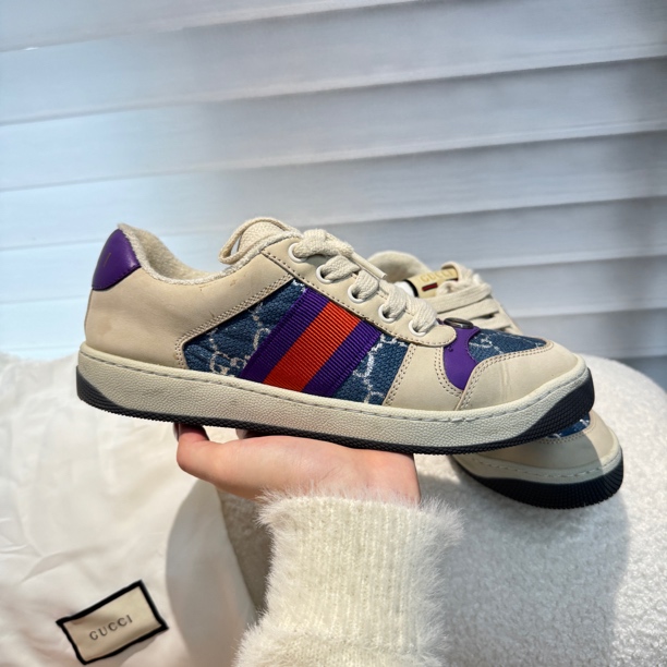 99新/GUCCI/古驰/gucci Screener板鞋/37码/公价7700