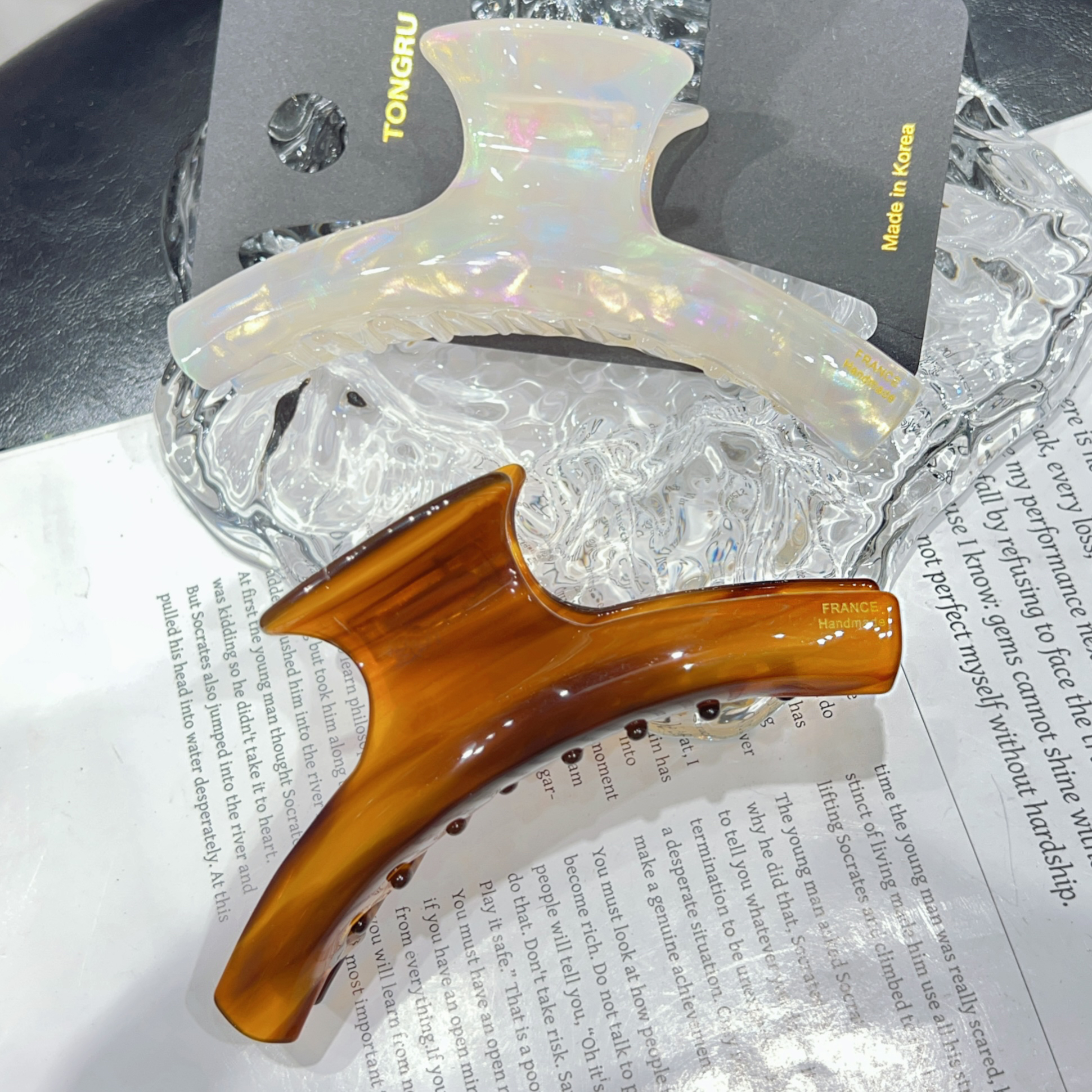 韩国France气质网红百搭复古衣架大抓法式优雅发卡时尚鲨鱼夹头饰
