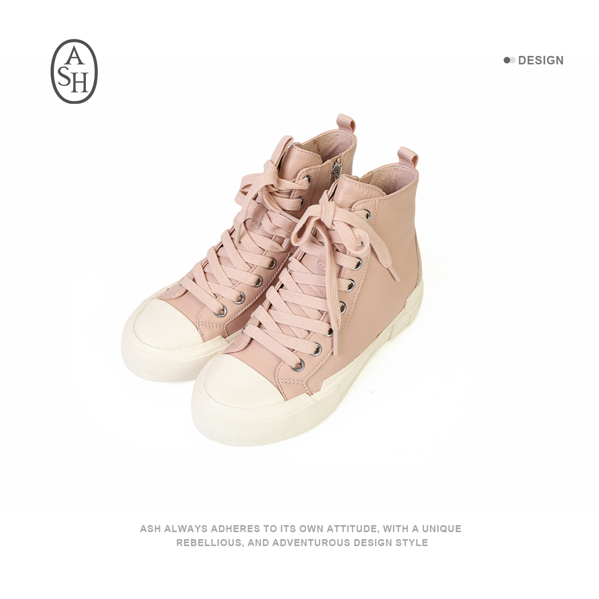 ASH 新款女鞋高帮运动休闲复古系带潮鞋经典做旧擦色40036