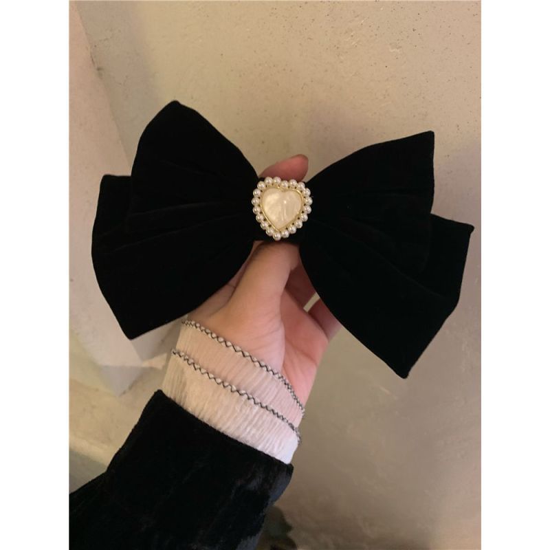 爱心蝴蝶结发夹~秋冬抓夹高级感复古法式小香风顶夹发饰头饰