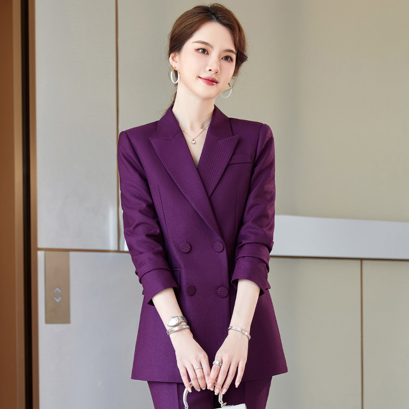 春秋气质时尚修身显瘦职业女神范通勤西服套装