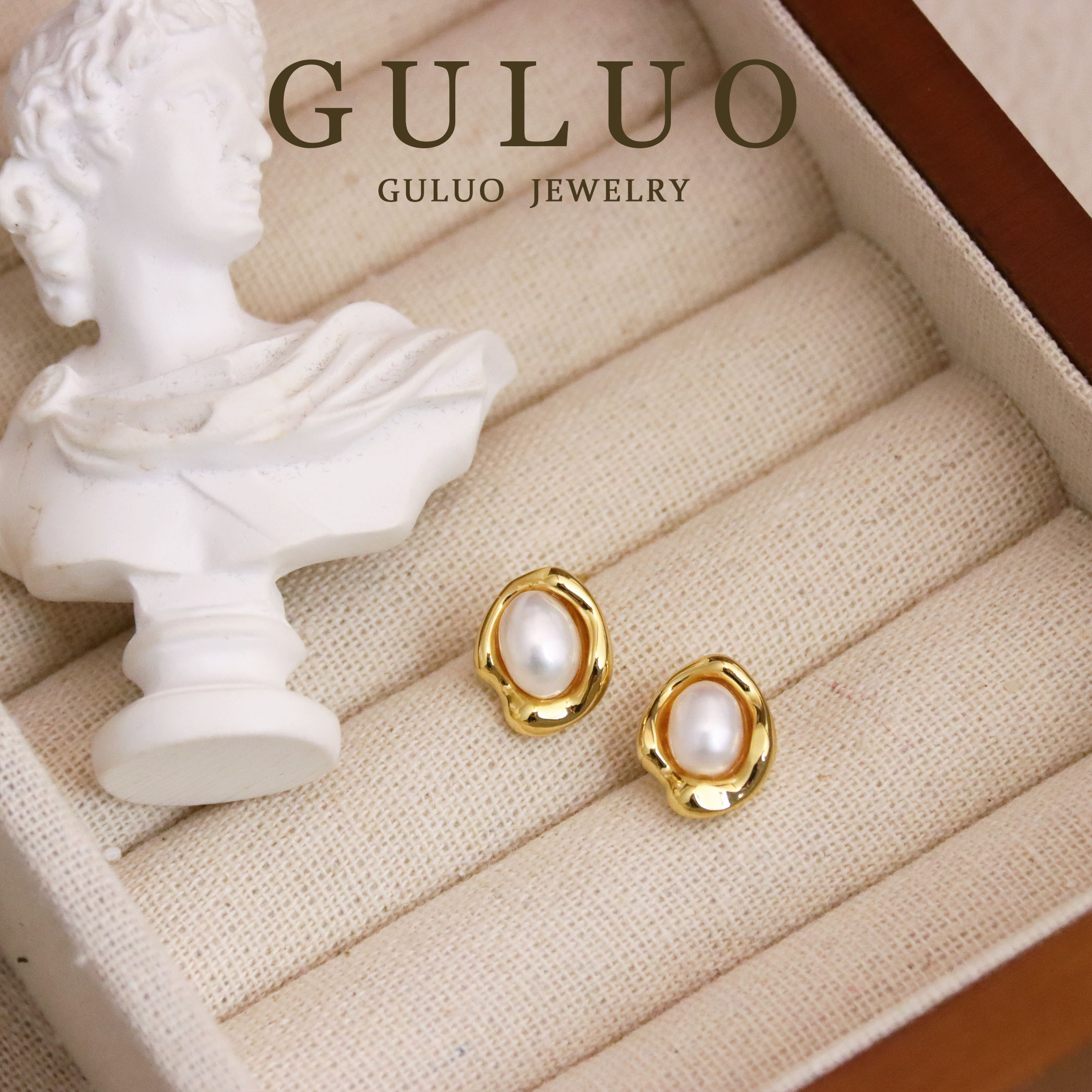 合金仿珍珠耳饰 轻奢豆豆耳钉小众气质1951