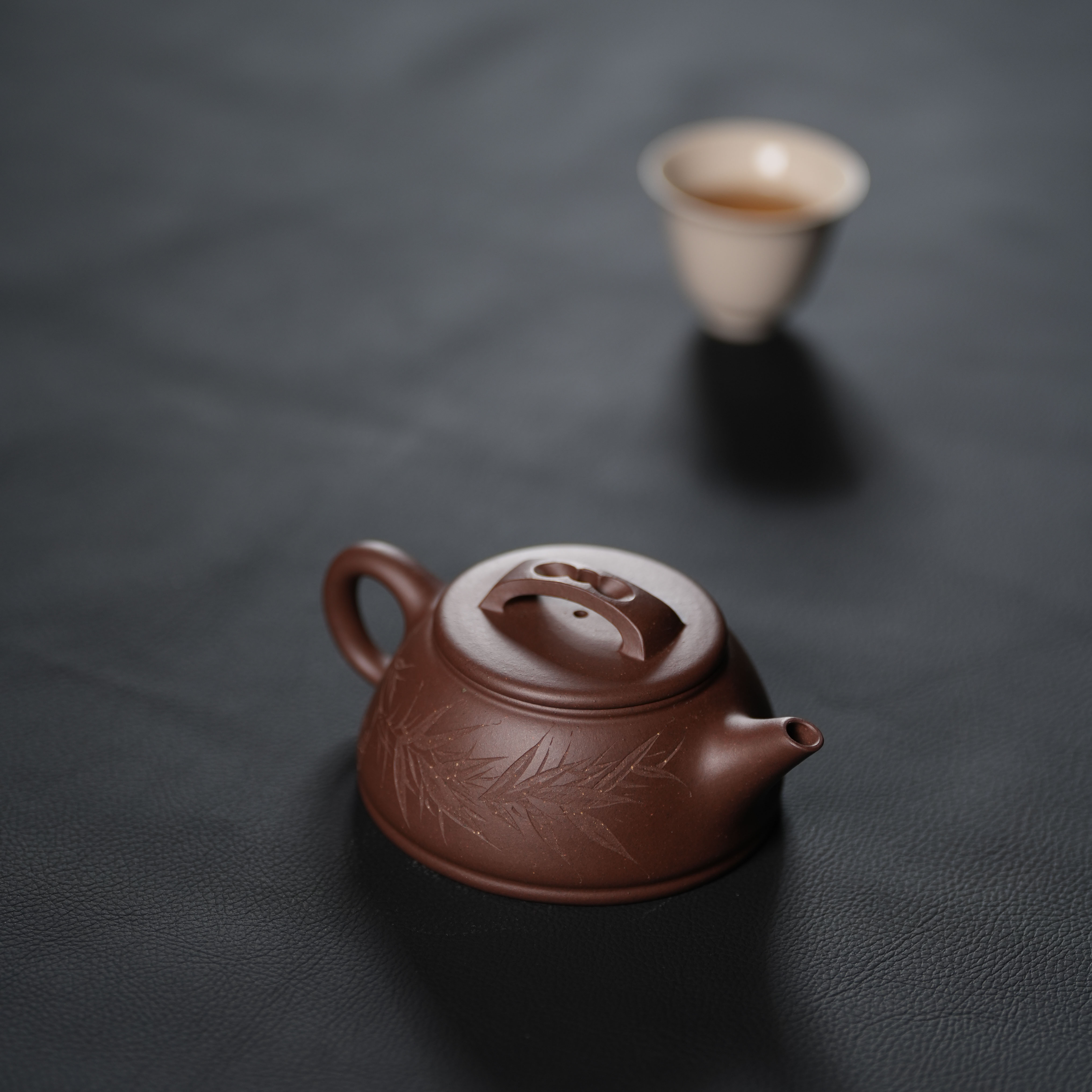 「乘云堂」自营款宜兴原矿紫砂壶瓦瓢四号井紫泥容量200毫升左右