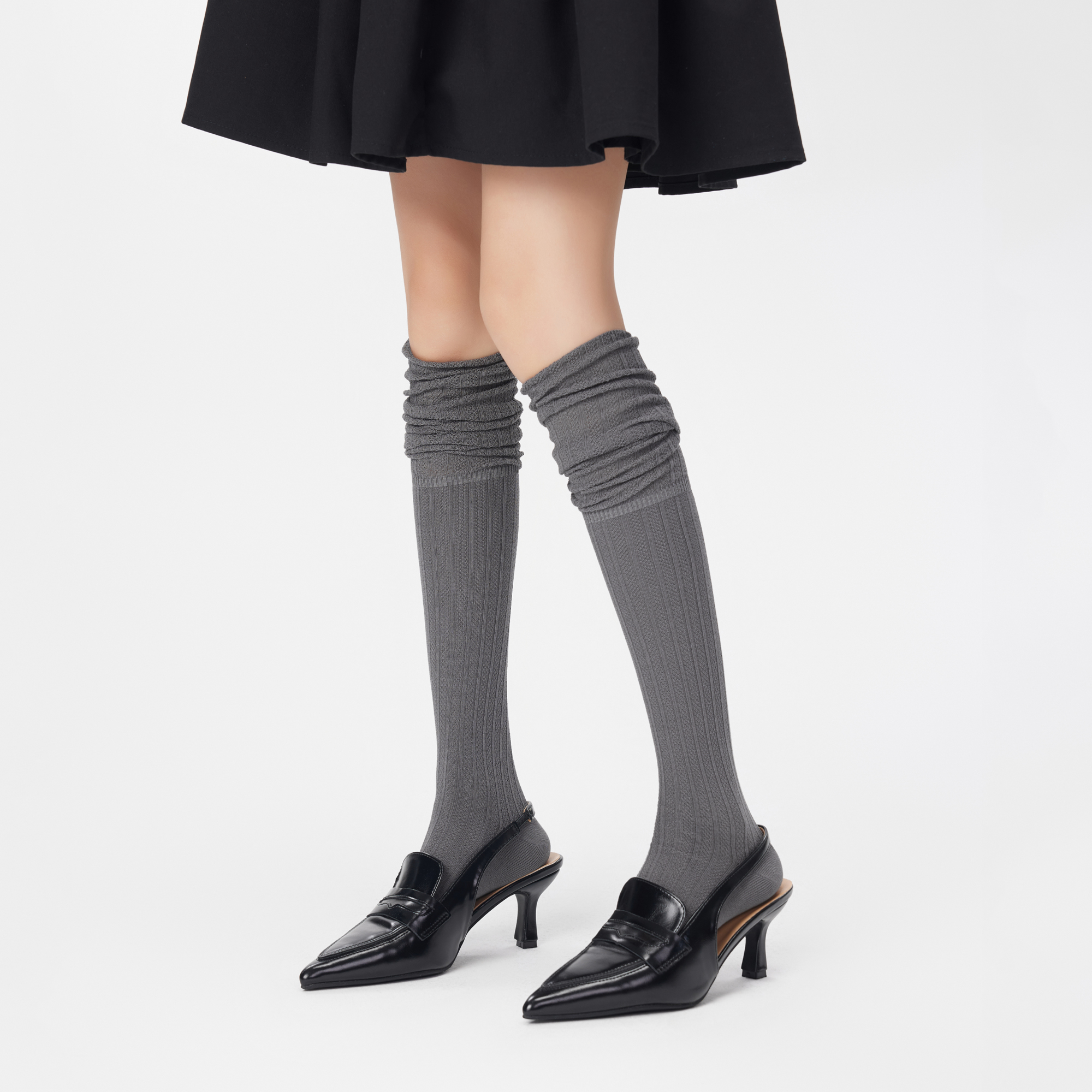 过膝袜女秋冬羊绒高筒长袜大腿袜子加绒防下滑护膝保暖