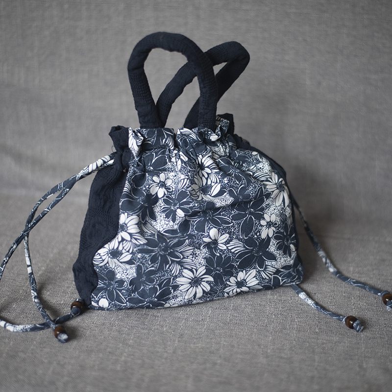 【云见布衣】专属 民族风包包户外抽绳休闲布包民族风束口手拎包