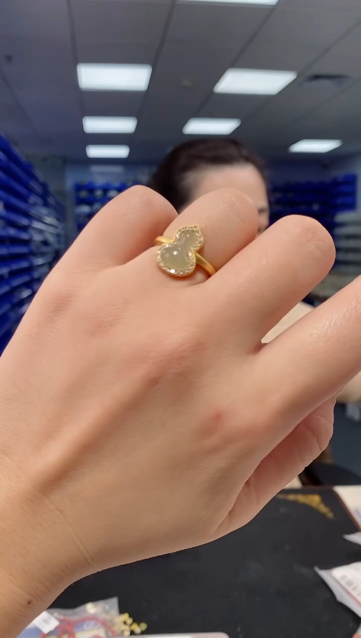 【闪购商品】和田玉戒指银S925镶嵌