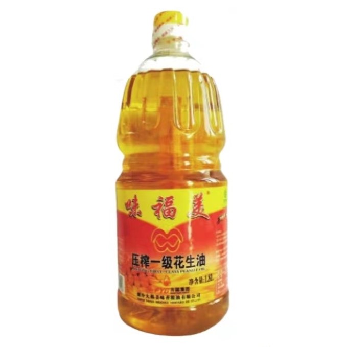 方圆桶装粮油花生油味福美压榨一级花生油1.8L 