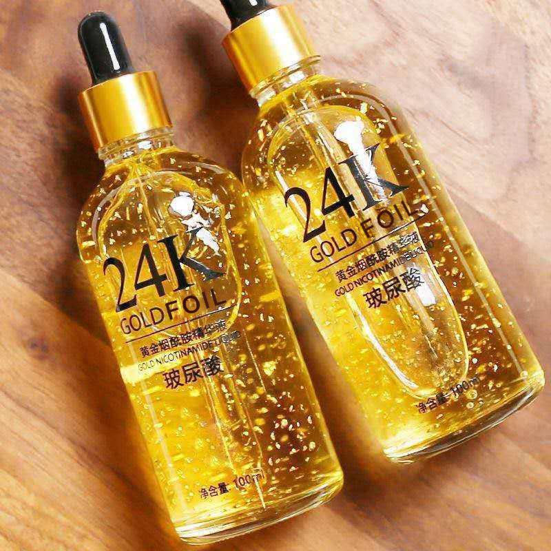 【2瓶9.9】 24k黄金玻尿酸精华原液保湿补水抗皱紧致淡化细纹学生