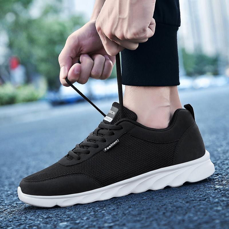 鸿克官方正品尔飞尘星新款百搭学生运动休闲板鞋跑步黑色防滑潮鞋