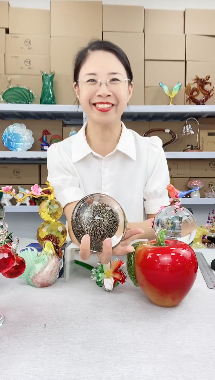 【闪购商品】高端轻奢纯手工琉璃鹅卵石微瑕