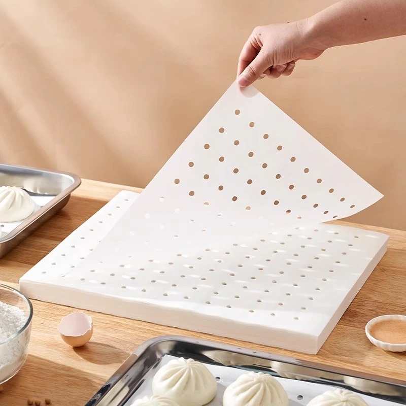长方形蒸笼纸蒸馒头包子专用家用蒸锅蒸箱笼布油纸垫不粘一次性