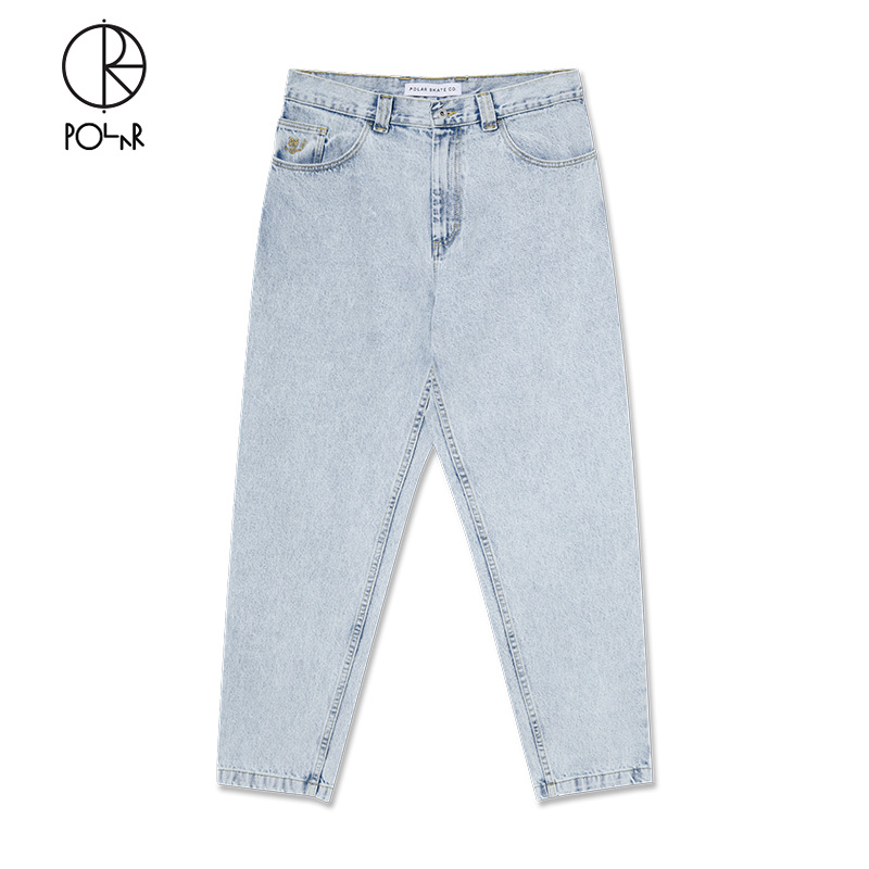 Polar Skate Co 92 Denim 口袋刺绣休闲运动阔腿老爹裤牛仔长裤男