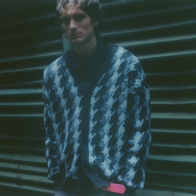 Polar Skate Co Houndstooth Louis Cardigan 格纹复古开衫毛衣男