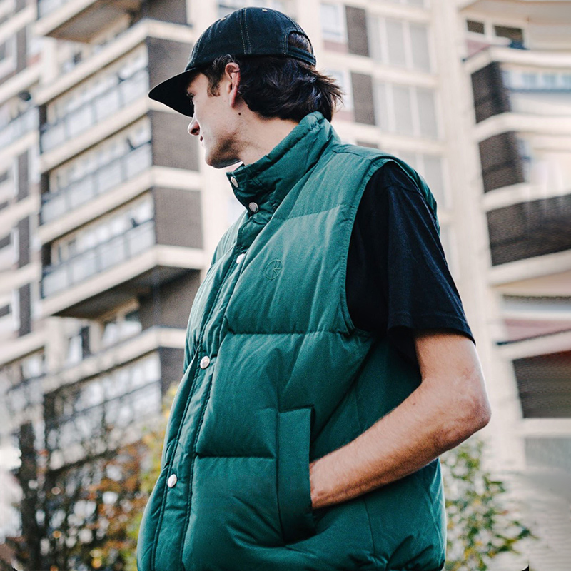 Polar Skate Co Puffer Vest 刺绣潮流运动情侣羽绒背心马甲男女