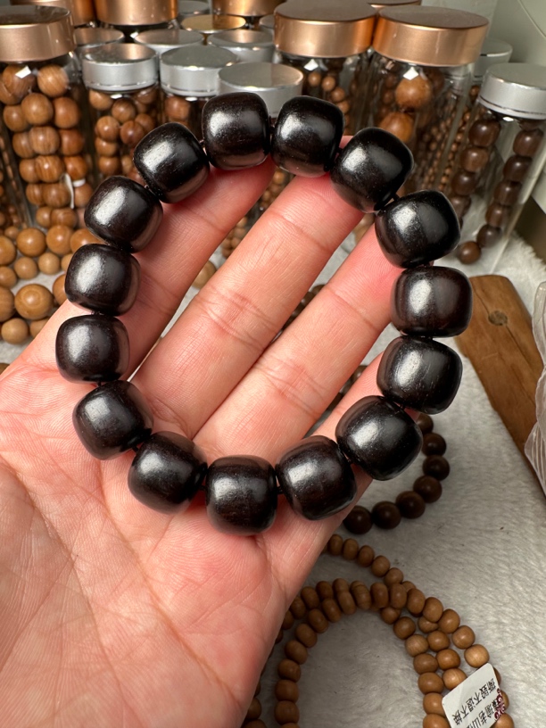 黑檀老型珠手串1314