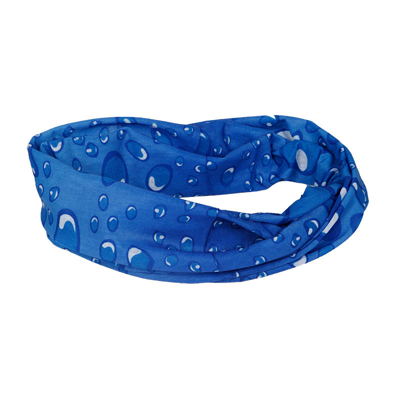 蓝色头巾百搭简约