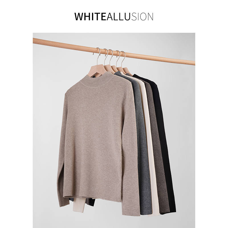 素典【裸感肌毛衣】韩定绵羊毛秋冬百搭新款亲肤柔软打底衫 2703