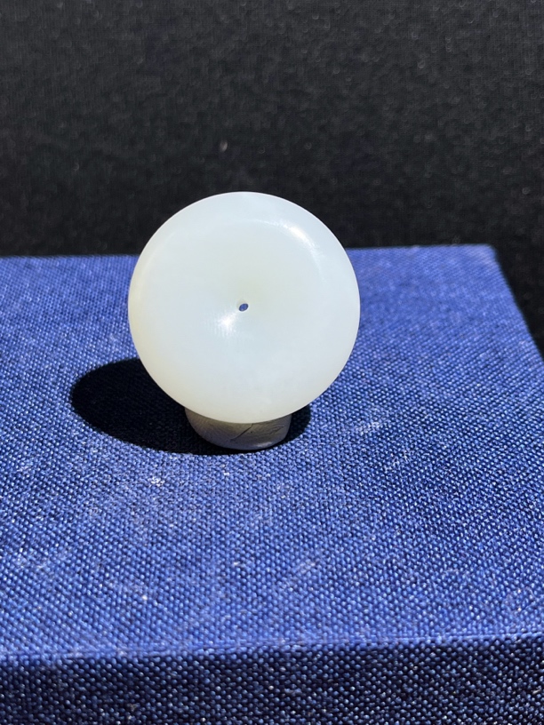 和田玉平安扣 卡30mm 一面乳钉纹（寓意：必定平安）玉质清白