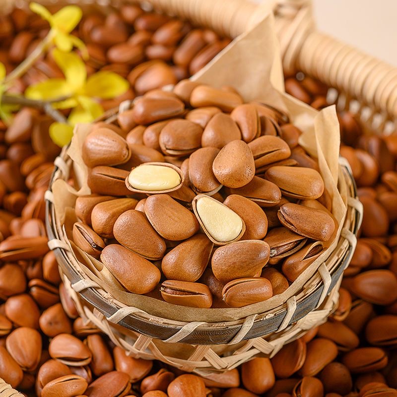 2025新货东北开口松子坚果零食长白山红松子果仁饱满大火醇香