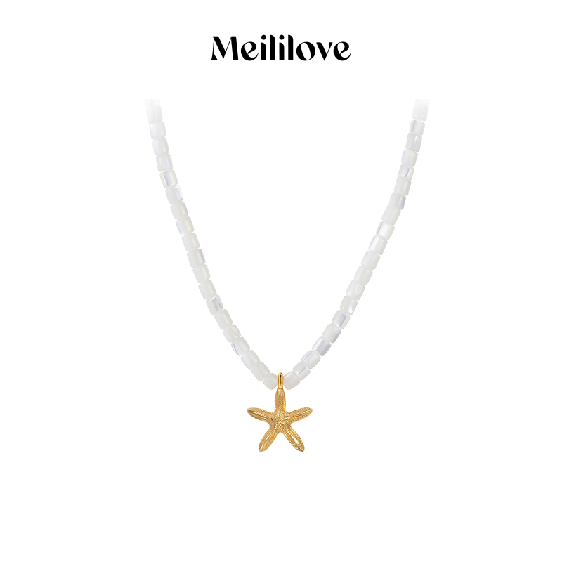 meililove/莓拉 非金属仿珍珠项链 「海底派对」-串珠项链HY04