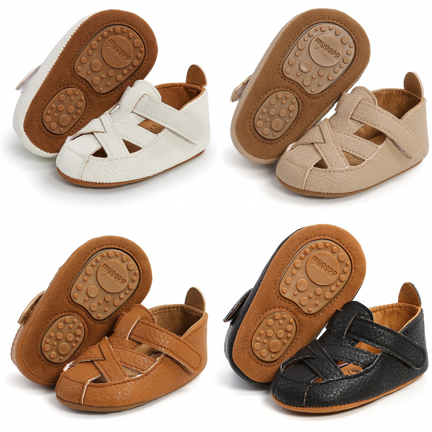 夏季0-1岁男宝宝6-12个月八个月婴儿软底防滑包头不掉卡通学步鞋