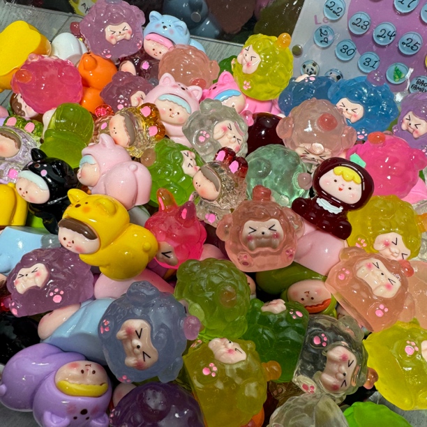 萌粒大混装水果崽崽团子莉莉丝趴趴狗kiki萌趣潮玩饰品配件