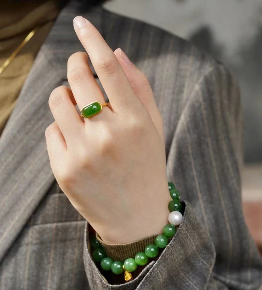 和田碧玉7号老坑冰种手链