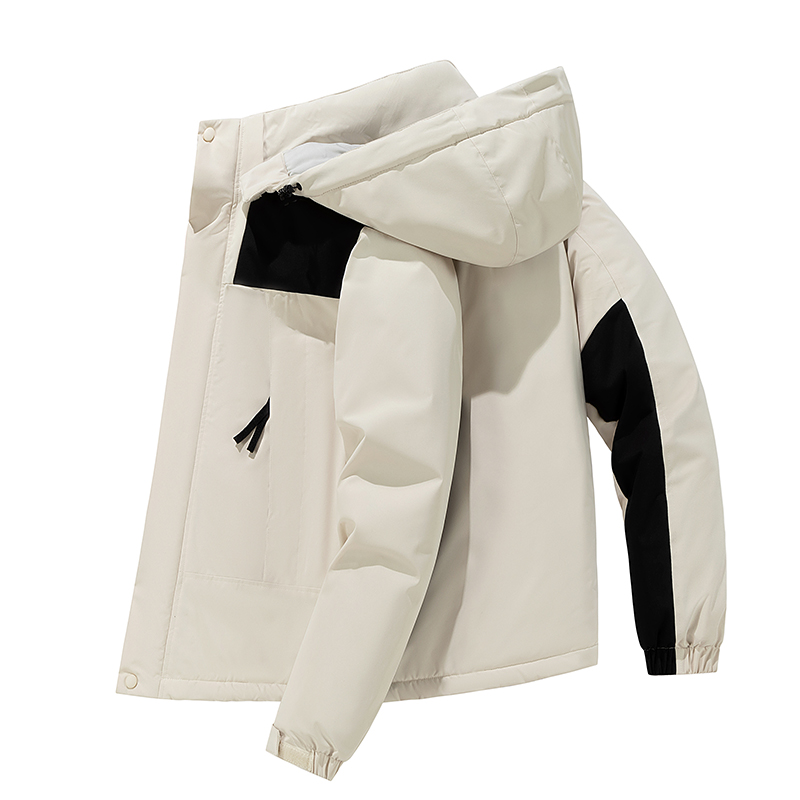 冬季连帽冲锋衣夹克防风防水男女通用加厚棉衣情侣装运动户外保暖