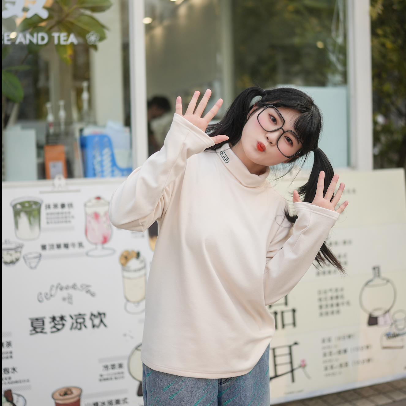 原创设计秋冬季休闲保暖澳绒打底衫不易起球不易起静电内搭T28