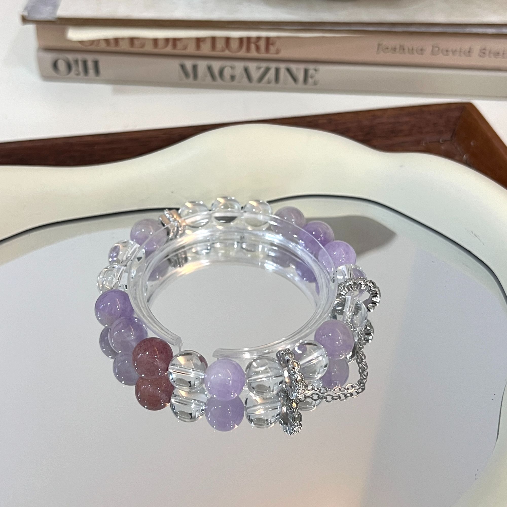 FD056【紫鸢尾】草莓晶薰衣草紫水晶手串手链多样性发一