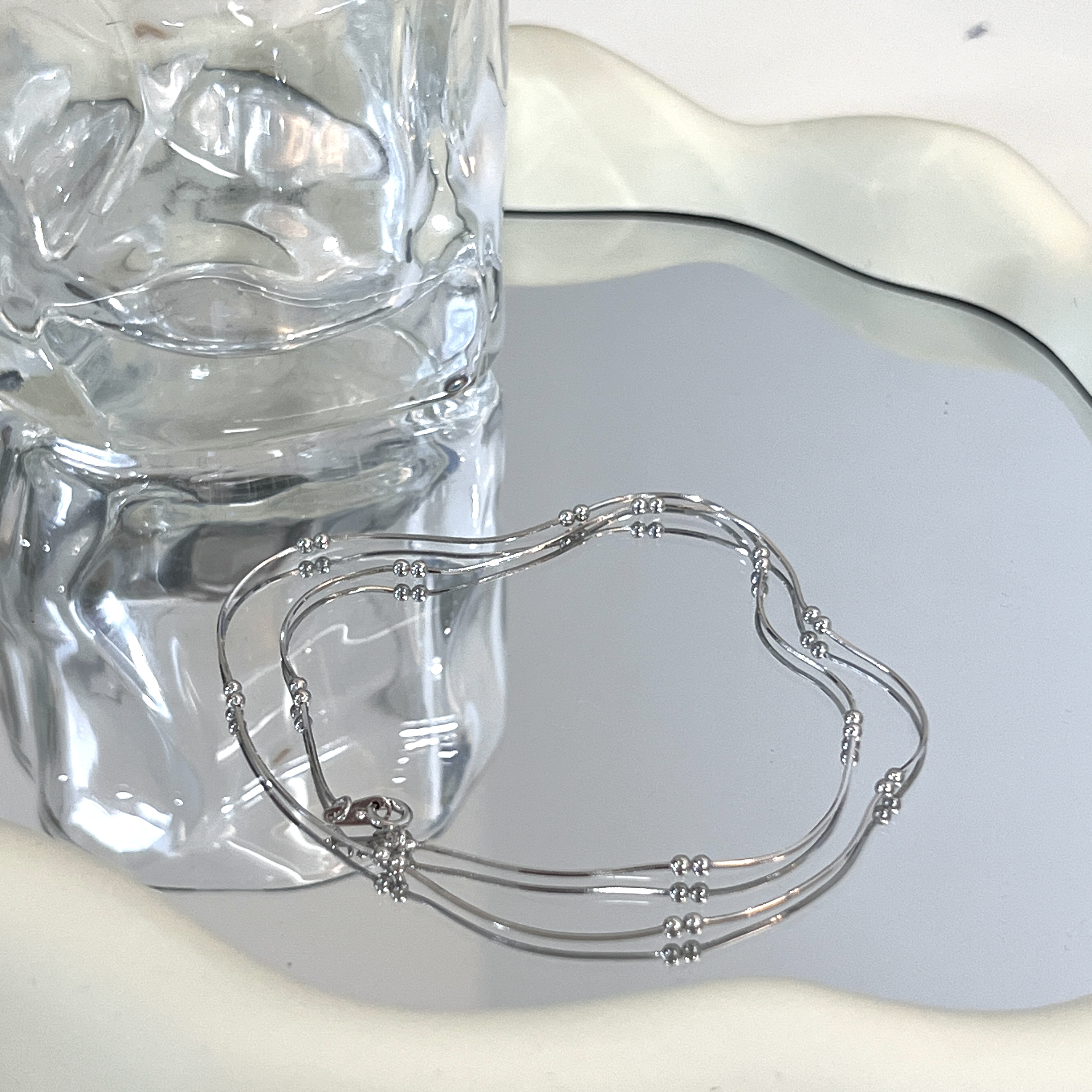 链子925银 【雨滴链】DM1139项链925项链多样性发一45CM