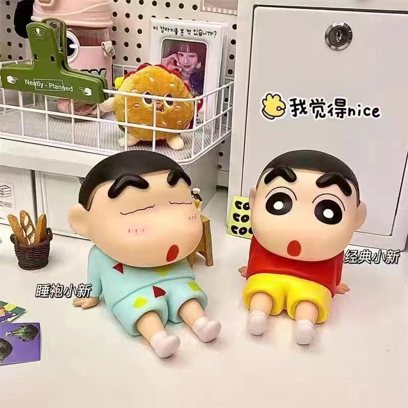 【2个装】到手蜡笔小新卡通人偶玩具摆件