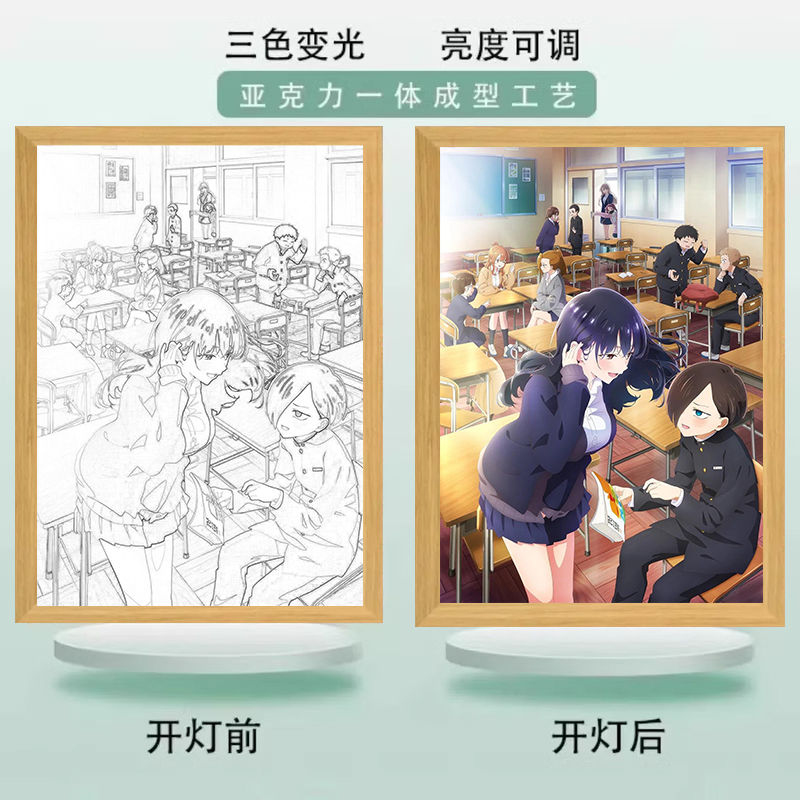 【我心里的危险】创意灯光画卧室床头客厅办公桌发光装饰画小夜灯