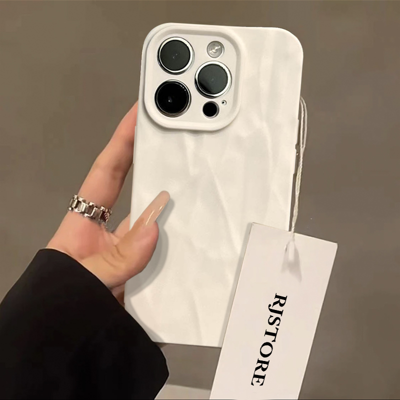 高级肤感褶皱iPhone15 14promax手机壳苹果13 12 11全包软套xr女