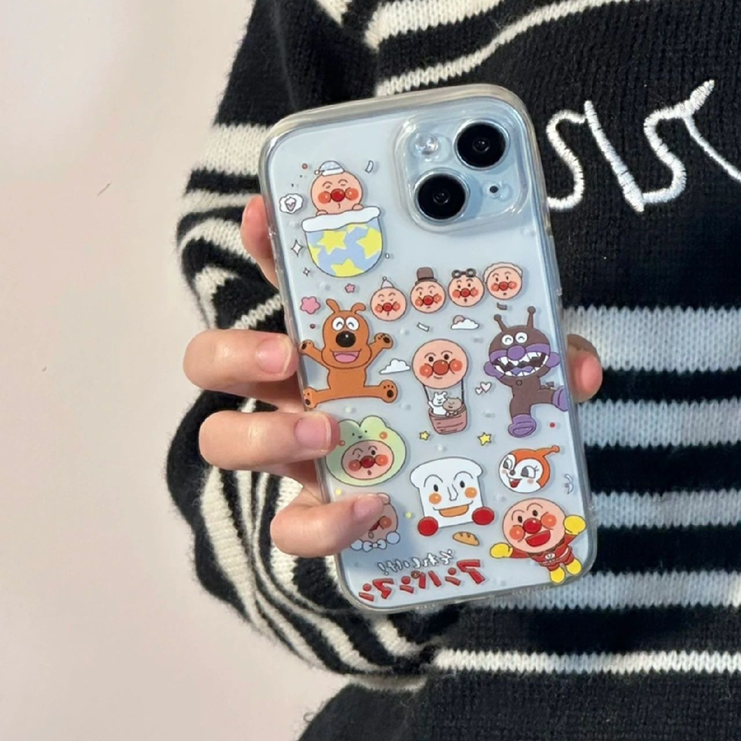 卡通面包超人iPhone15ProMax手机壳苹果14PRO透明13新年12 11全包
