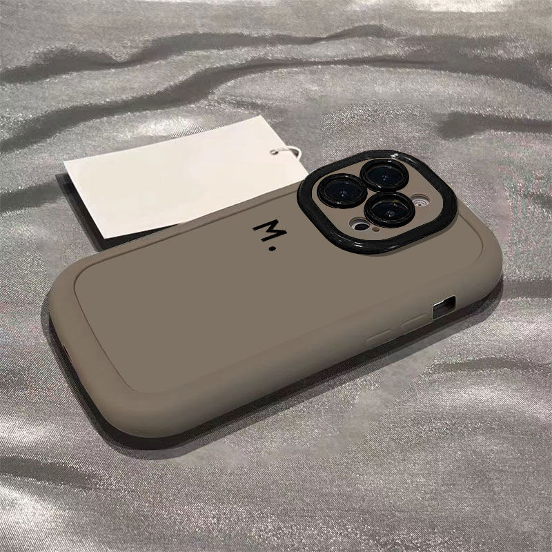 简约文字M.苹果14promax手机壳iphone15全包11硅胶13pro高级12p软