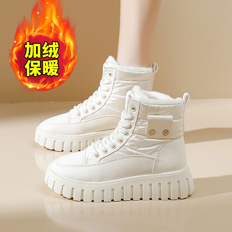 红蜻蜓牌雪地靴女冬季加绒加厚女款靴子2023新款鞋子防水防滑保