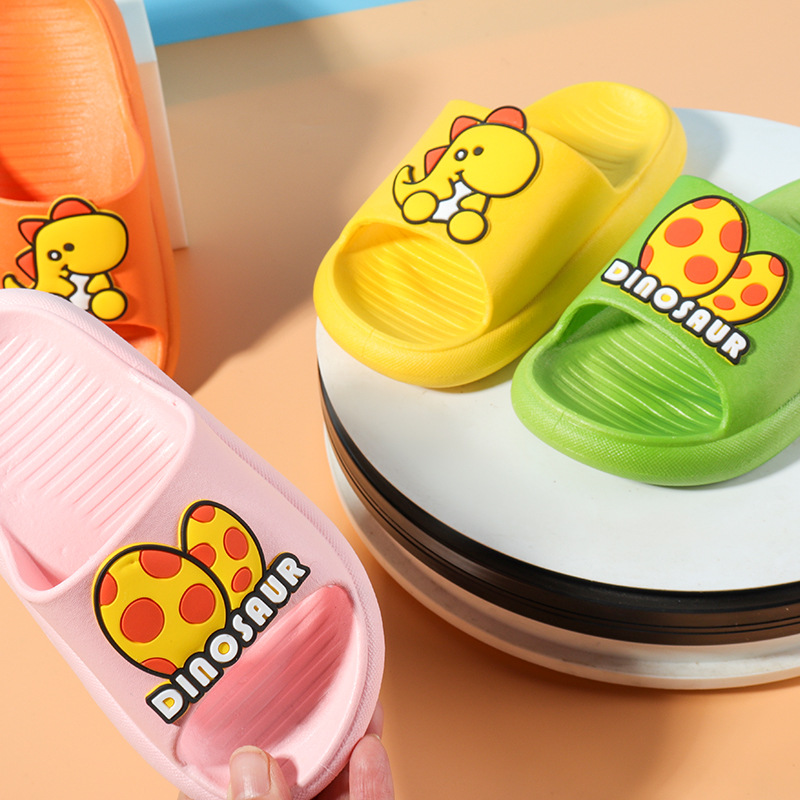 小恐龙卡通拖鞋 亲子家居防滑踩屎感儿童防滑拖鞋夏