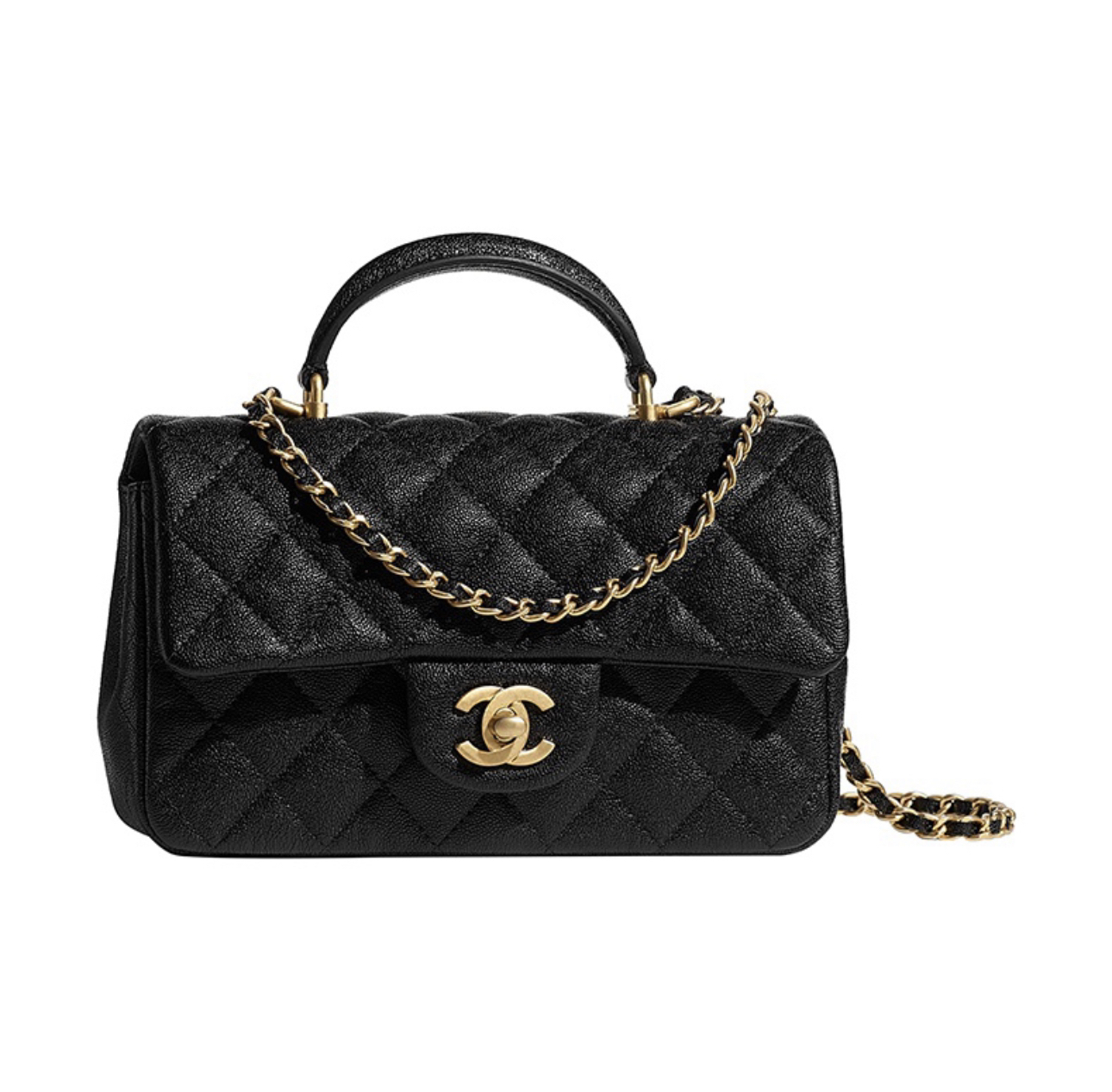 99新 Chanel/香奈儿 CF大mini单肩包腋下包手柄款全套31开有卡
