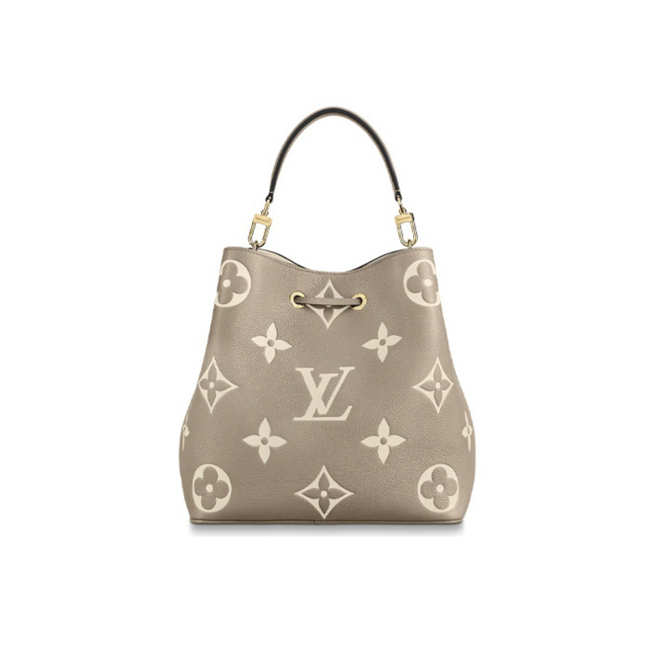 99新 LouisVuitton/路易威登 大象灰可拆肩水桶包手提斜挎包芯片